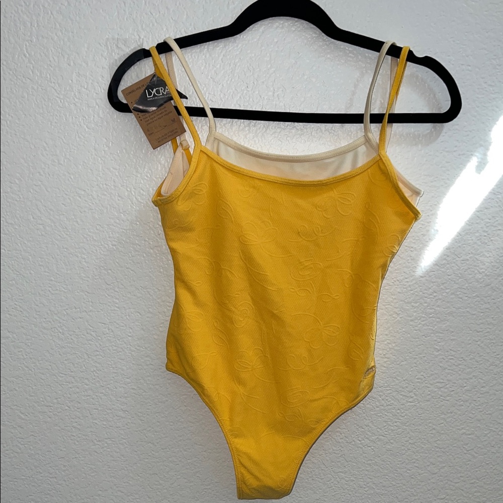 Yellow One Piece Swimsuit Y2K
